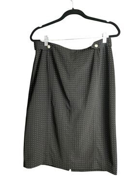 Focus Lifestyle Black Polka Dot Skirt Size 10 Pencil Straight Classic Preppy